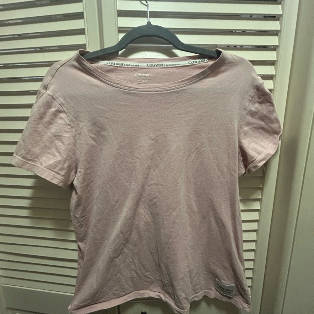 Calvin Klein Performance Light Pink Short Sleeve Tee XL